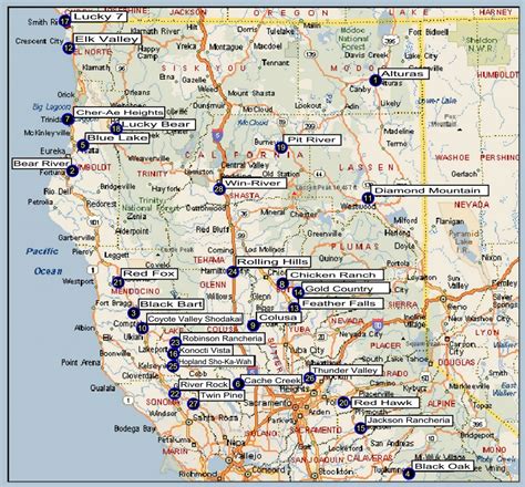 Map of Northern California .